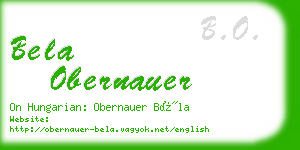 bela obernauer business card